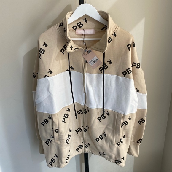 Playboy Stone Repeat Print Zip Sweatshirt - Picture 6 of 6